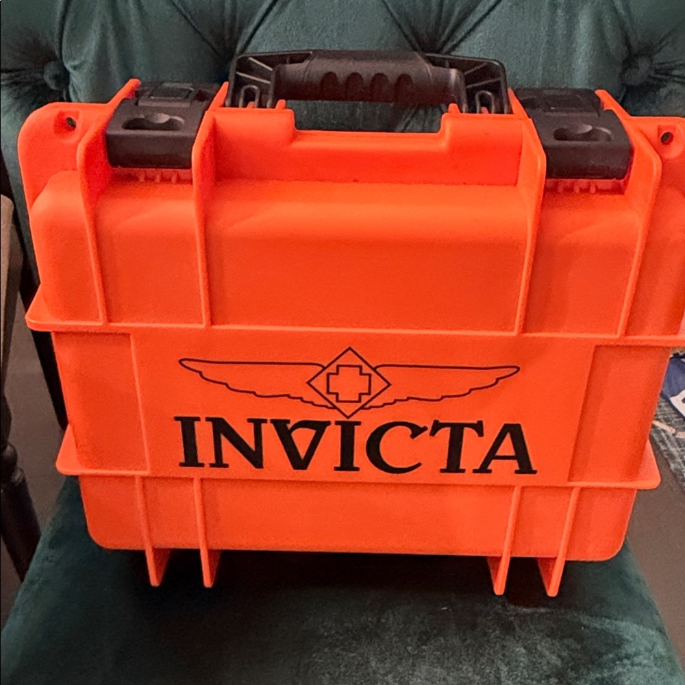 Invicta watch collection with Orange Storage Case - Picture 2 of 4